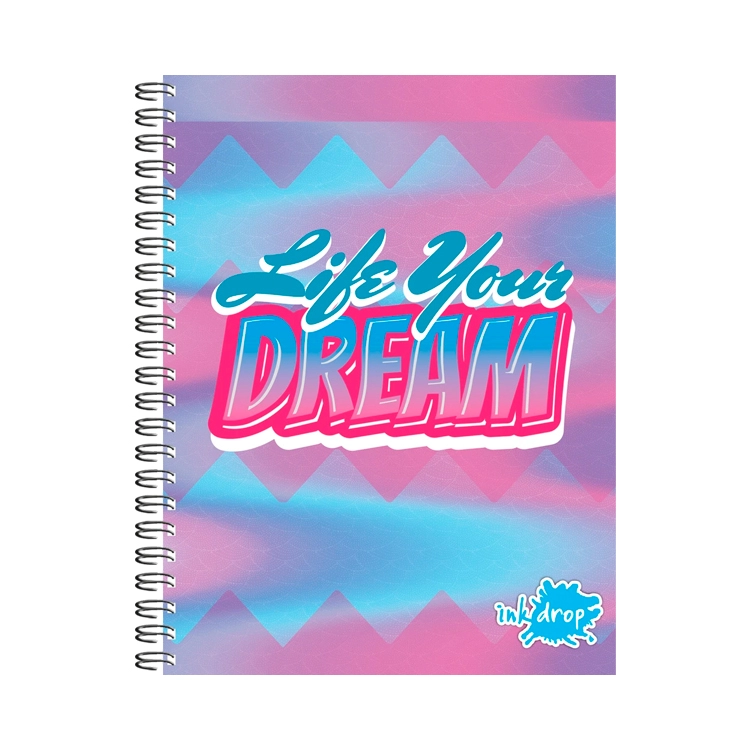 Cuaderno con Espiral Inkdrop Flash Tapa Dura A5 16x21 100 Hojas Rayadas Art.57234